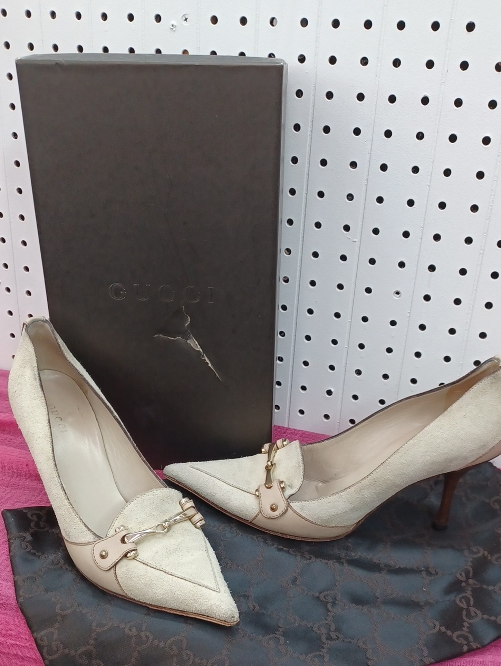 Gucci Vintage Suede Heels